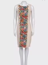 Gorgeous Dolce & Gabbana Womens Floral 100% Linen Sleeveless Dress-Size M