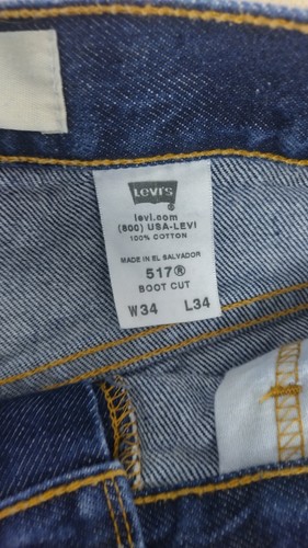 Vintage Levis 517 Jeans Mens 36x32 Blue Bootcut Fit Medium Wash Denim - Picture 5 of 22