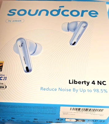 🔥Soundcore By Anker Liberty 4 NC A3947 In-Ear Earbuds Light Blue