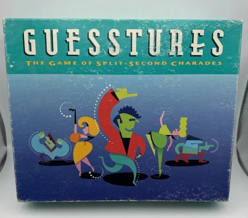 VINTAGE Guesstures Milton Bradley 1990 Board Game Mostly Complete See Details