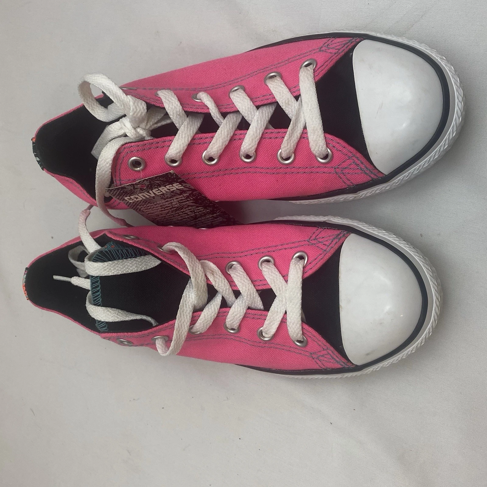 Converse unisex nuove rosa caldo taglia 5 basse