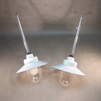 1 von 2 Art Deco Lampe Glaskolbenlampe Antik Fabriklampe Bauhaus Werkstattlampe - Bild 1 von 4
