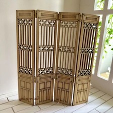 Pantalla estilo chino escala 1/12 casa de muñecas miniaturas muebles villa sin terminar