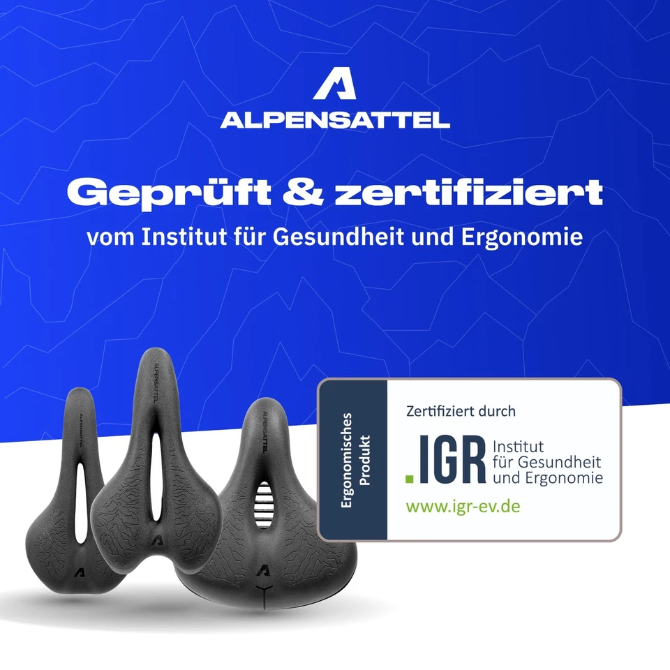 Alpensattel 3.0 Sport – Ergonomischer & bequemer Fahrradsattel für MTB, E-Bike - Bild 4 von 4