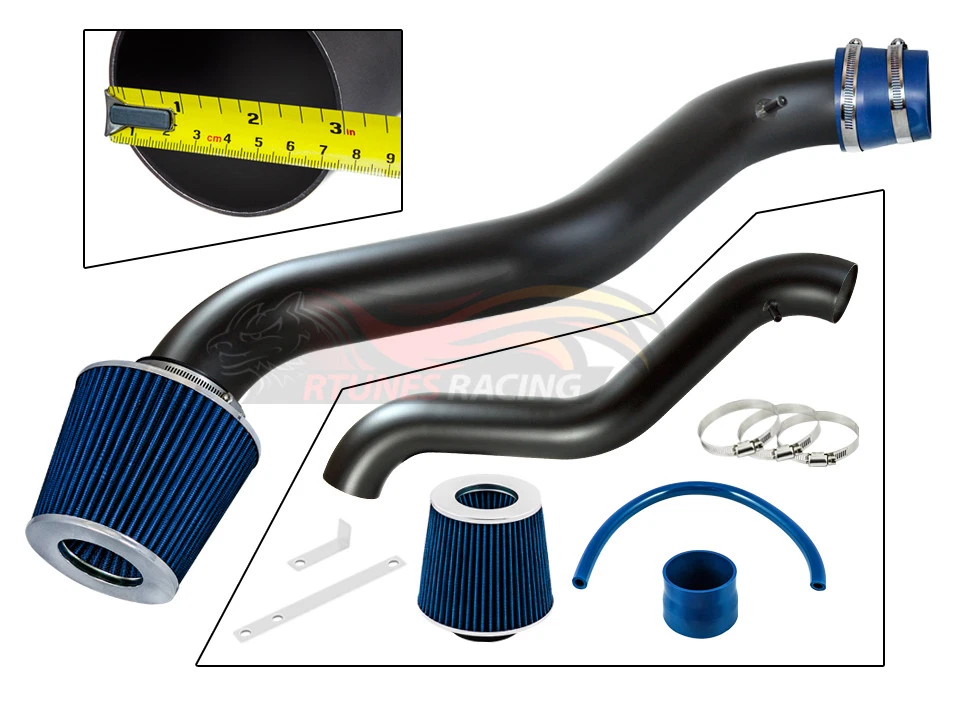 BCP RW BLUE 1998-2002 Accord 2.3L L4 Short Ram Air Intake Induction Kit +Filter - Imagem 2 de 4