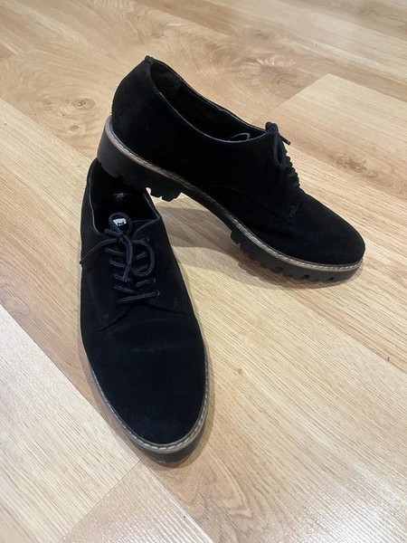 Women Dune Heels Black Suede 37 #3OGH