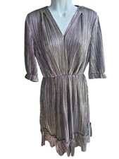 Astr the Label Silver Supernova Metallic Dress Size M