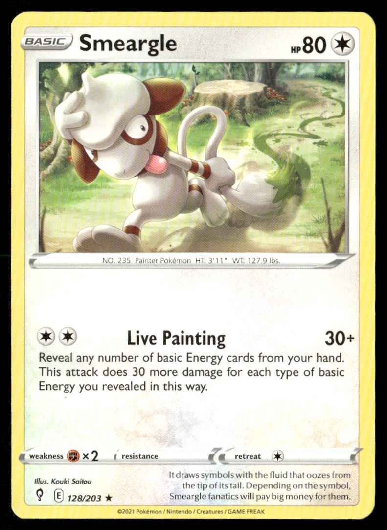 Smeargle Evolving Skies 128/203 Rare Pokemon Near Mint