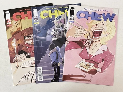Image Comics CHEW 3 BOOK LOT # 3 4 5 JOHN LAYMAN 1st Prints VF/NM 2009