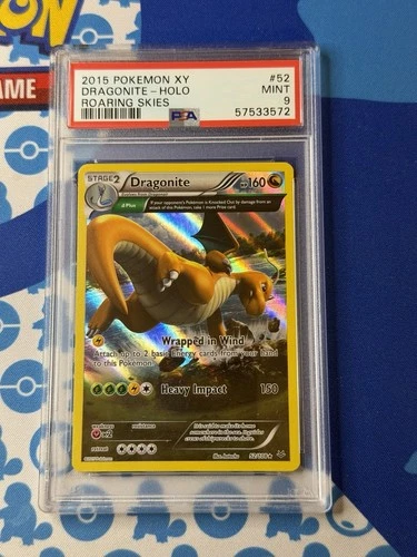PSA 9 Dragonite #52 Holo XY Roaring Skies Pokemon 2015