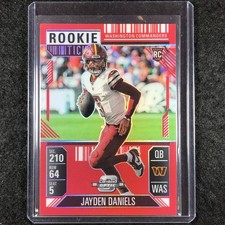 2024 Contenders Optic Football JAYDEN DANIELS Rookie Ticket Red 51/199 #75