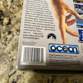 Nintendo NES The Addams Family *senza manuale* con poster RoboCop Wow look raro