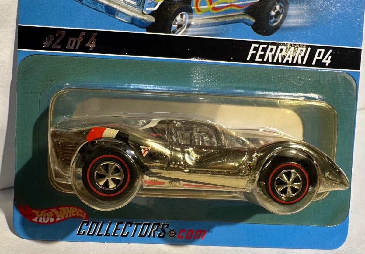 HOT WHEELS #2 OF 4. SUPER CHROMES FERRARI P4, COLLECTORS.COM 3402