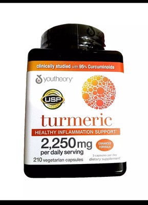 Youtheory Turmeric 2500mg Enhanced Formula 210 Capsules