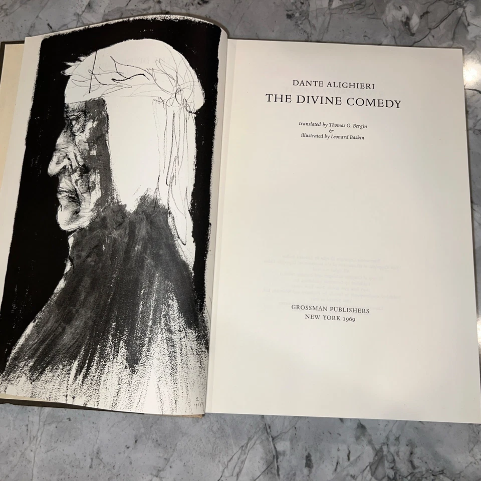 Leonard Baskin 1969 Dante Divine Comedy suite w/ PRINTS + Salvador Dali prints - Image 2 of 4