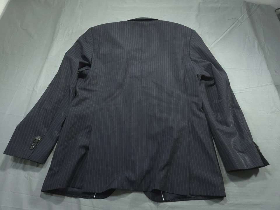 Hugo Boss Suit Mens 44R Blue Striped Full Pants 36x31 Reda James Sharp - Image 4 of 4