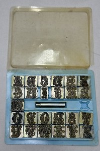 Vintage Leather Crafttool Alphabet Stamp Set 1” A-Z Not Complete, Missing “N”