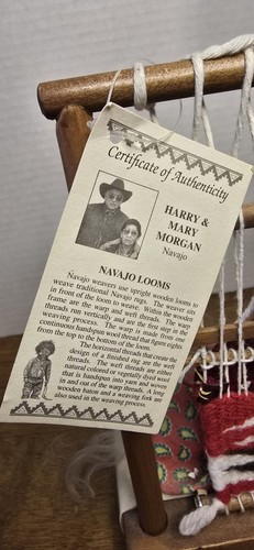 VTG Harry & Mary Morgan Navajo Weaver Doll Woven Rug Loom Handmade COA ...