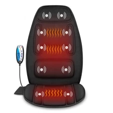 Snailax Massage Seat Cushion with 2 Heat Levels - Extra Memory Foam Support P...