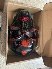 LED Light Up Scary Halloween Mask Glowing LED Gloves for Cosplay Party 3 Modes