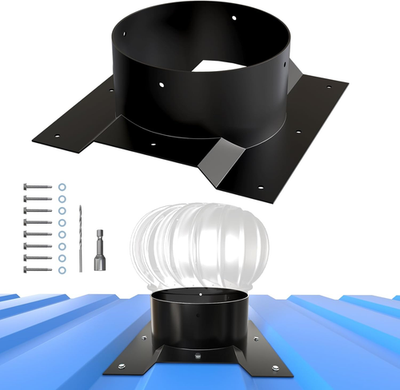 #ad #ad 8 Inch Roof Whirlybird Turbine Vent Adapter Shipping Container Corrugated Roof $61.61