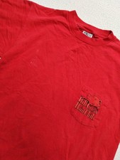 Vintage 90s Hill Cross Hunt Club Pocket Shirt Large Red Made in USA Virginia