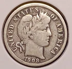 1908-O BARBER DIME -- nice Fine (F)