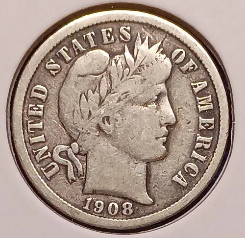1908-O BARBER DIME -- nice Fine (F)