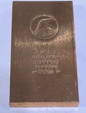 1 KILO - 2.2 Pounds .999 FINE COPPER BULLION INGOT - 2011 Bald Eagle DESIGN