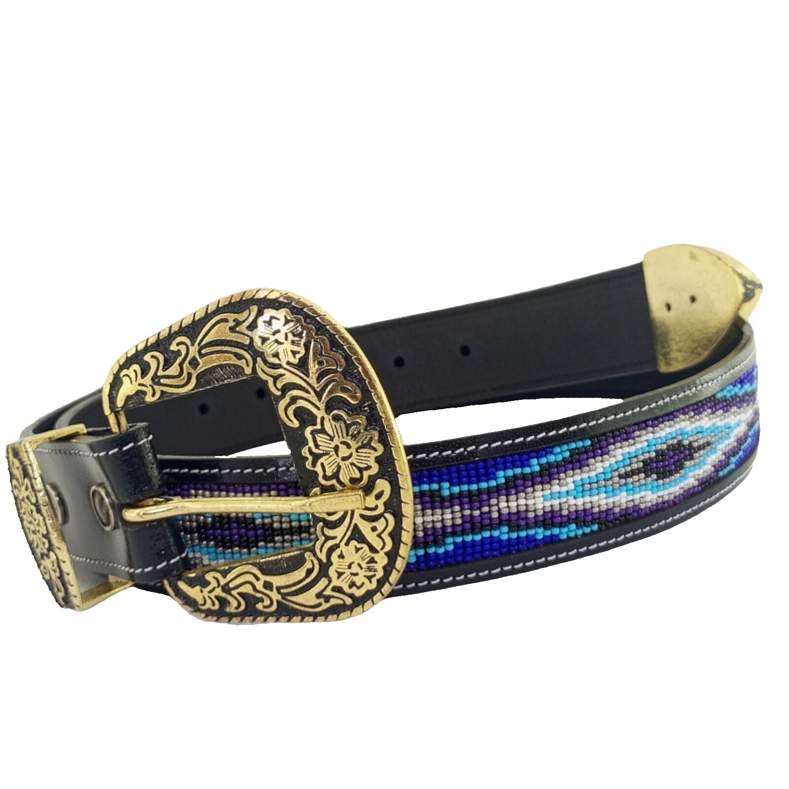 Ceinture CHAN LUU Argent Paillettes Et Bois - Taille S - Neuve Avec étiquettes