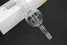 New Chemglass Rotary Evaporator Bump Trap 100mL 24/10 Top 14/20 Lower CG-132101