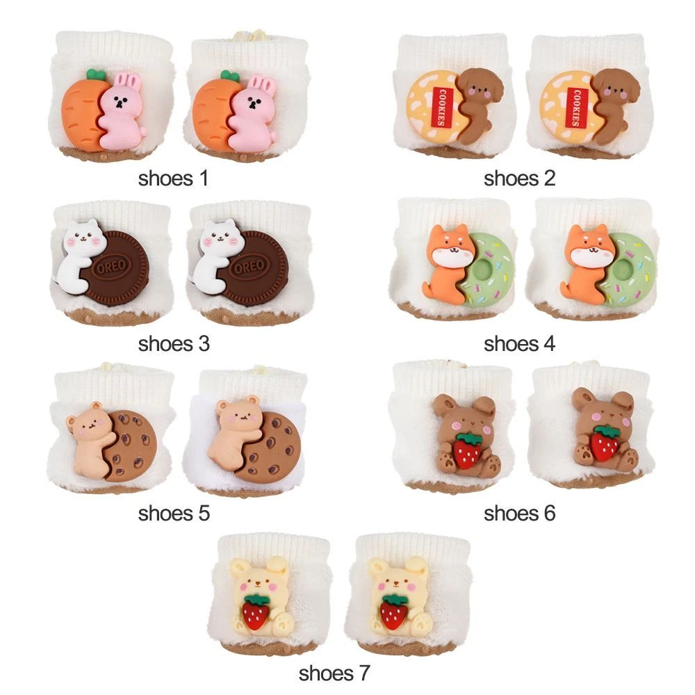 VETEMENTS Mini maglione con cappuccio per animali cartoni animati scarpe di peluche vestiti per bambole bretelle