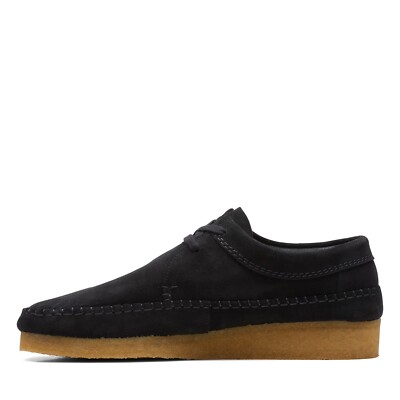 Clarks Mens Weaver Shoes Black Suede 26165081 | eBay
