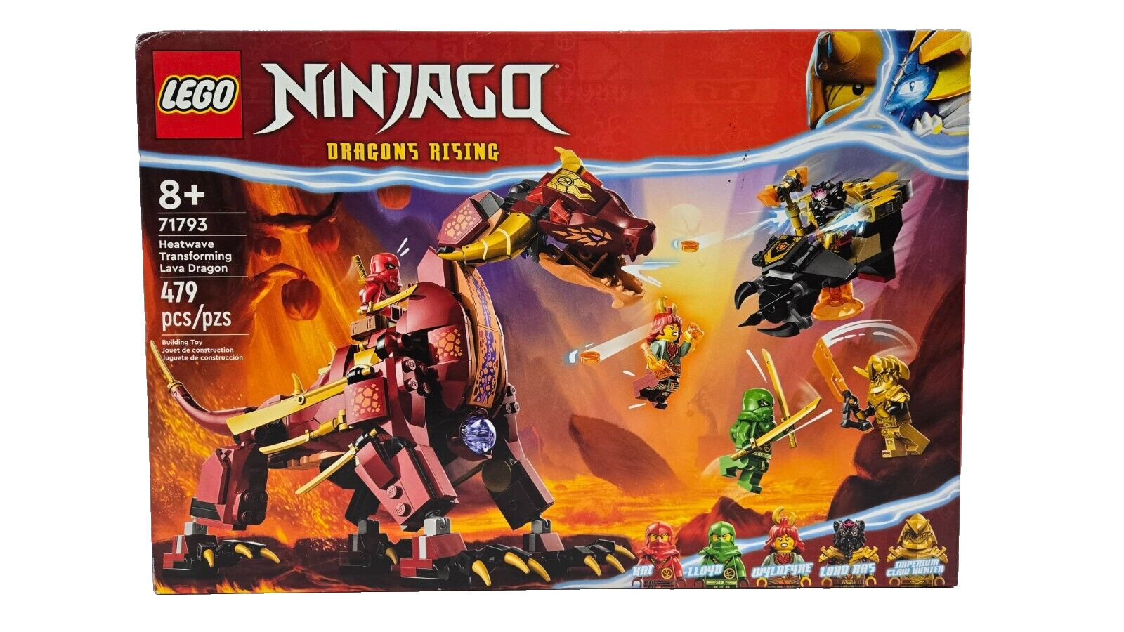 Lego Ninjago Dragons Rising Heatwave Transforming Lava Dragon 71793
