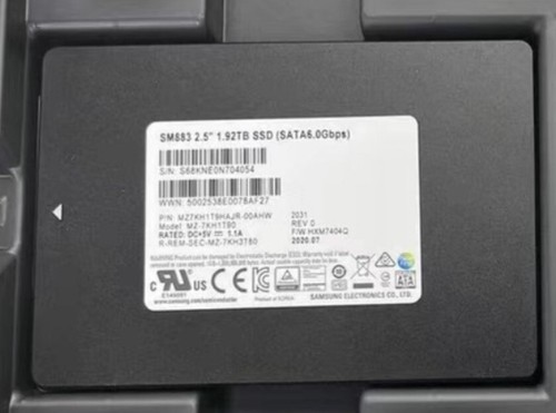 FedEx Samsung SM883 1.92TB 2.5'' SATA MZ-7KH1T90 MZ7KH1T9HAJR -00005 HXM7404Q