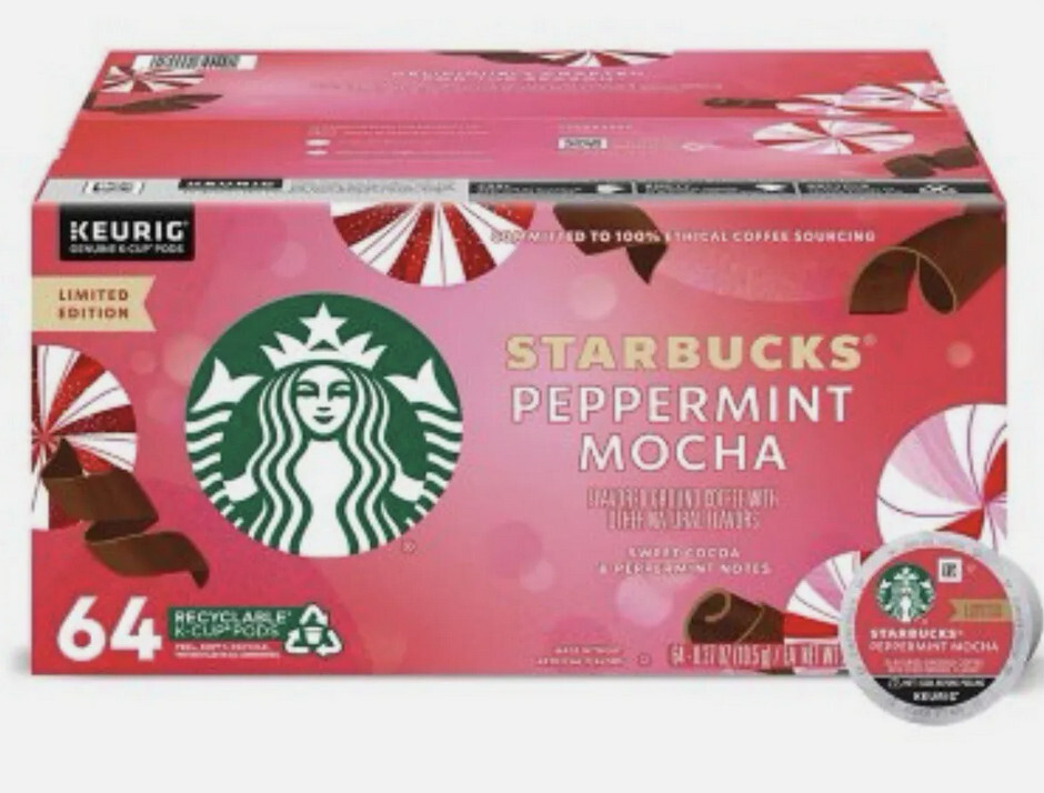 Starbucks Peppermint Mocha Coffee Keurig KCups Bulk (64 ct.) Limited