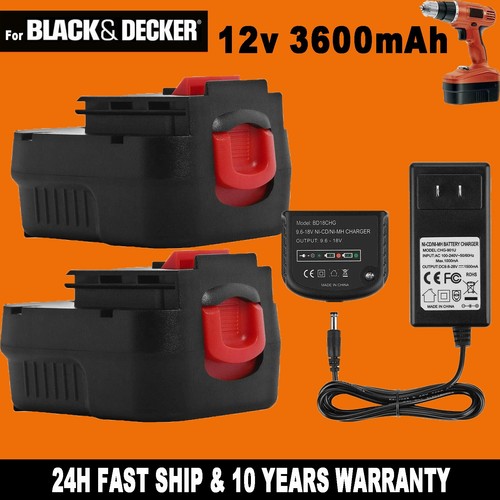 HPB12 for Black+Decker 12V 3.6Ah Battery / Charger Firestorm FSB12