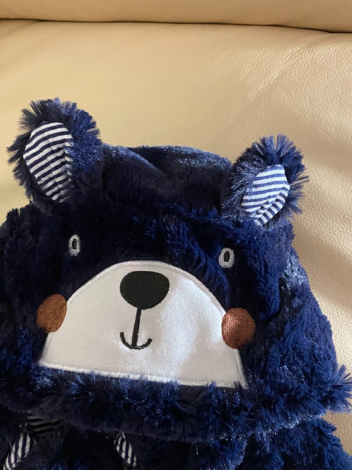 Earlydays overalls snowsuit Blue winter faux fur baby 0-3 months hooded - Image 3 of 4