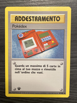 Addestramento Pokedex 87/102 Pokemon Card (italian) First Edition NM