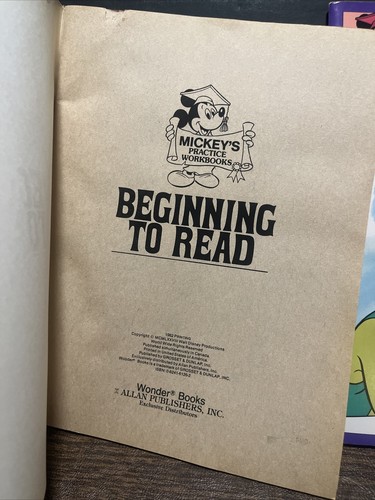 Vintage Reading & Writing Disney Practice Workbooks (1982, Paperback) Set Of 2 - Picture 3 of 12