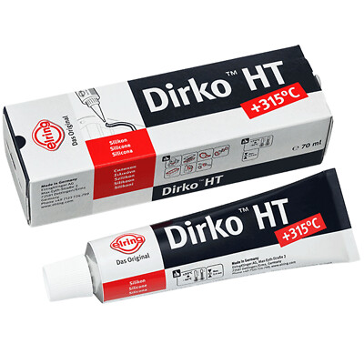 Dichtmasse Dirko HT schwarz 70ml Silikondichtung 315°C Ölwanne Getriebe Motor