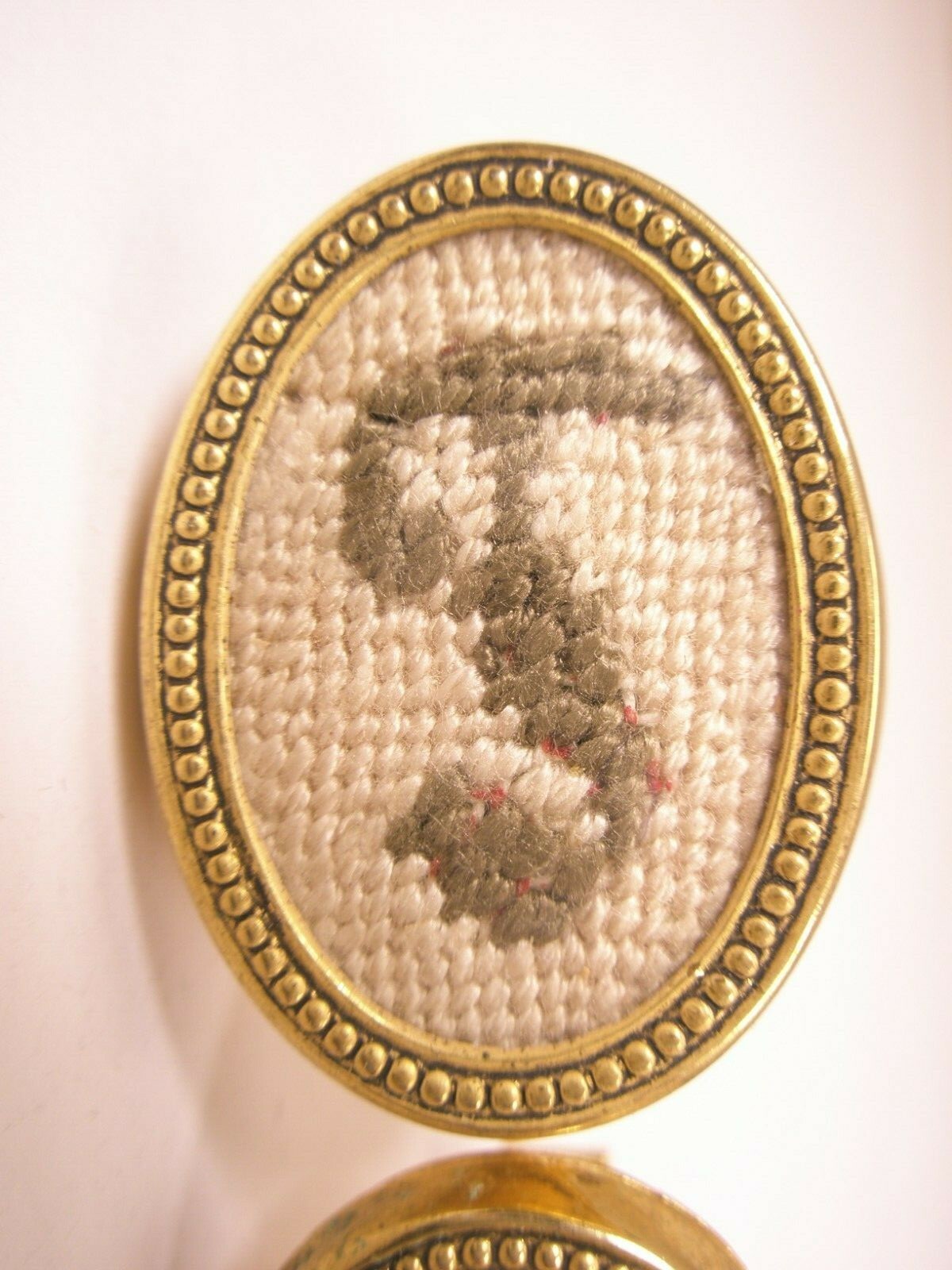 T Embroidered Monogram Initial Letter Vintage Cuf… - image 3