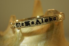 8MM FM SOLID 14K YELLOW GOLD HAWAIIAN HEIRLOOM CUSTOM-MADE PERSONALIZED BANGLE