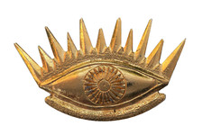 Allsehendes Auge vergoldetes Symbol für orangefarbene Bestellhalsband