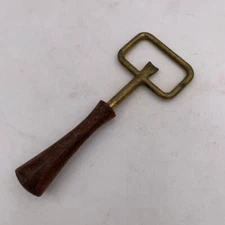 VTG MCM Mid Century Modern Mixology Bar Tool Wood Brass Stylish Barware Utensil