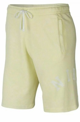 nike french terry shorts yellow