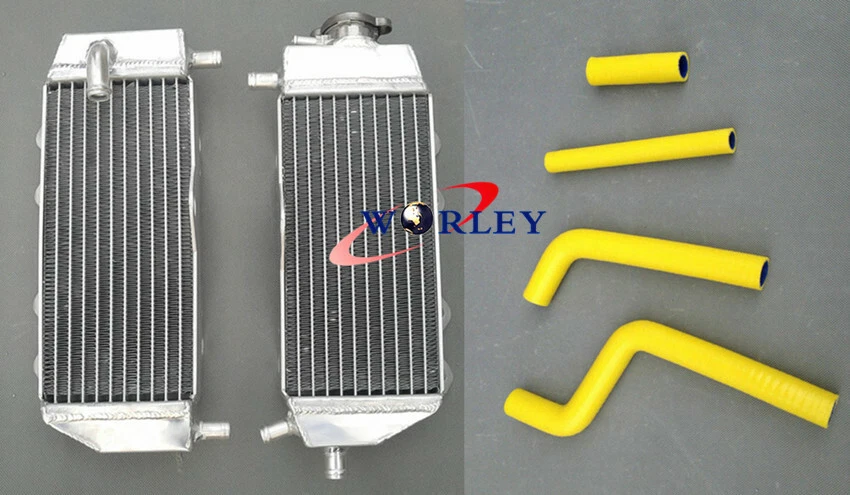 Алюминиевый радиатор и шланг для Yamaha YZ125 YZ 125 2005-2014 06 07 08 09 11 СИНИЙ - Изображение 4 из 4