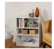 Mainstays 3-Shelf Bookcase with Adjustable Shelves, White