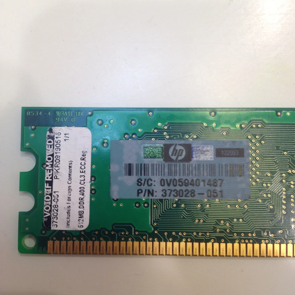 HP 373028-051 Hynix 512MB PC-3200R DDR 400MHz Server Workstation Memory RAM - Image 3 of 3