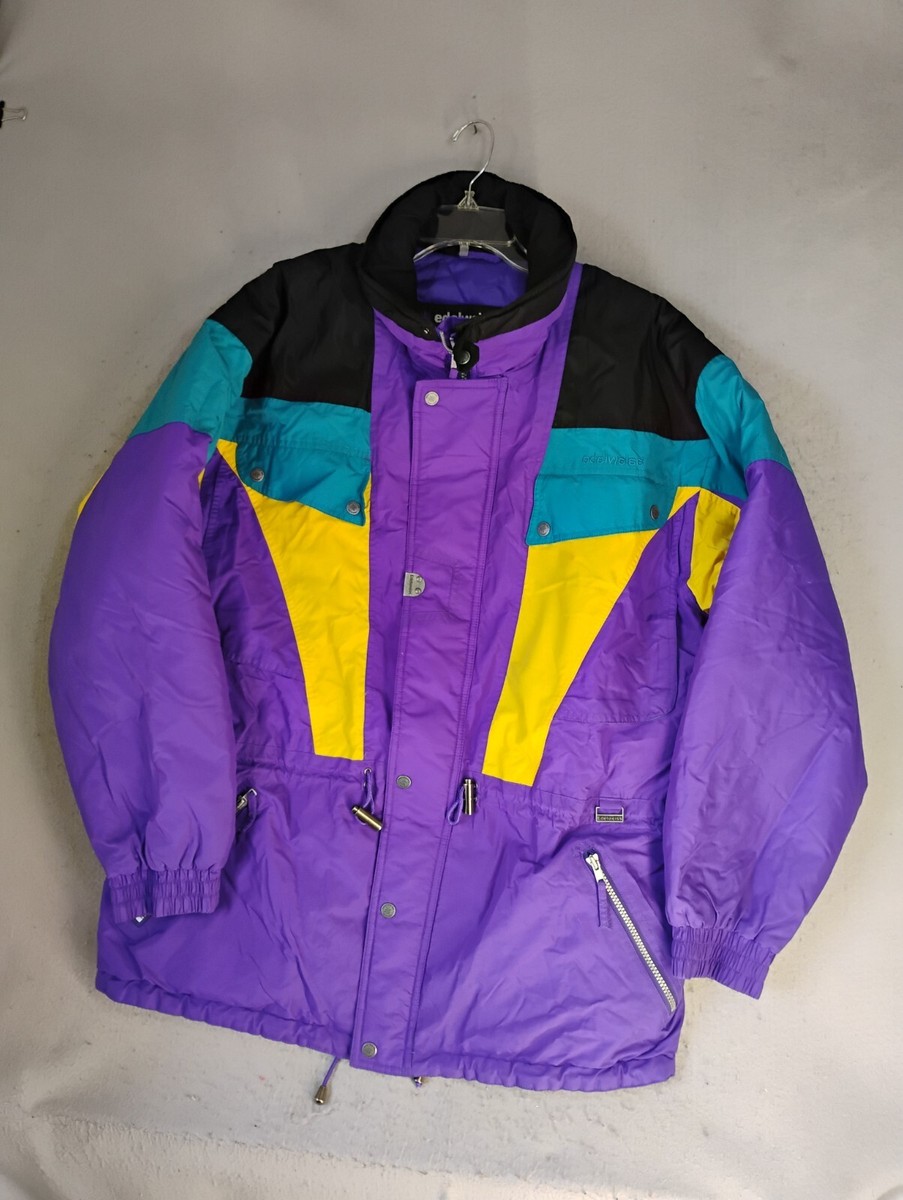 VTG Edelweiss Ski Wear Mens Jacket XL Full Zip Colorblock